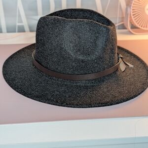 Women's Gray Fedora Hat
